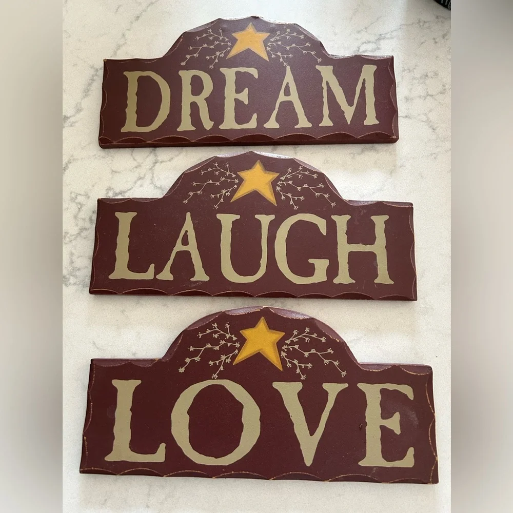 Rustic Brown and Gold Wall Decor Set